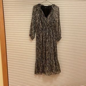 Zara midi dress size M. Glittery snakeskin print.